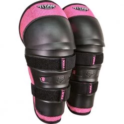 Fox - PeeWee Titan Black/Pink Knee/Shin Guards