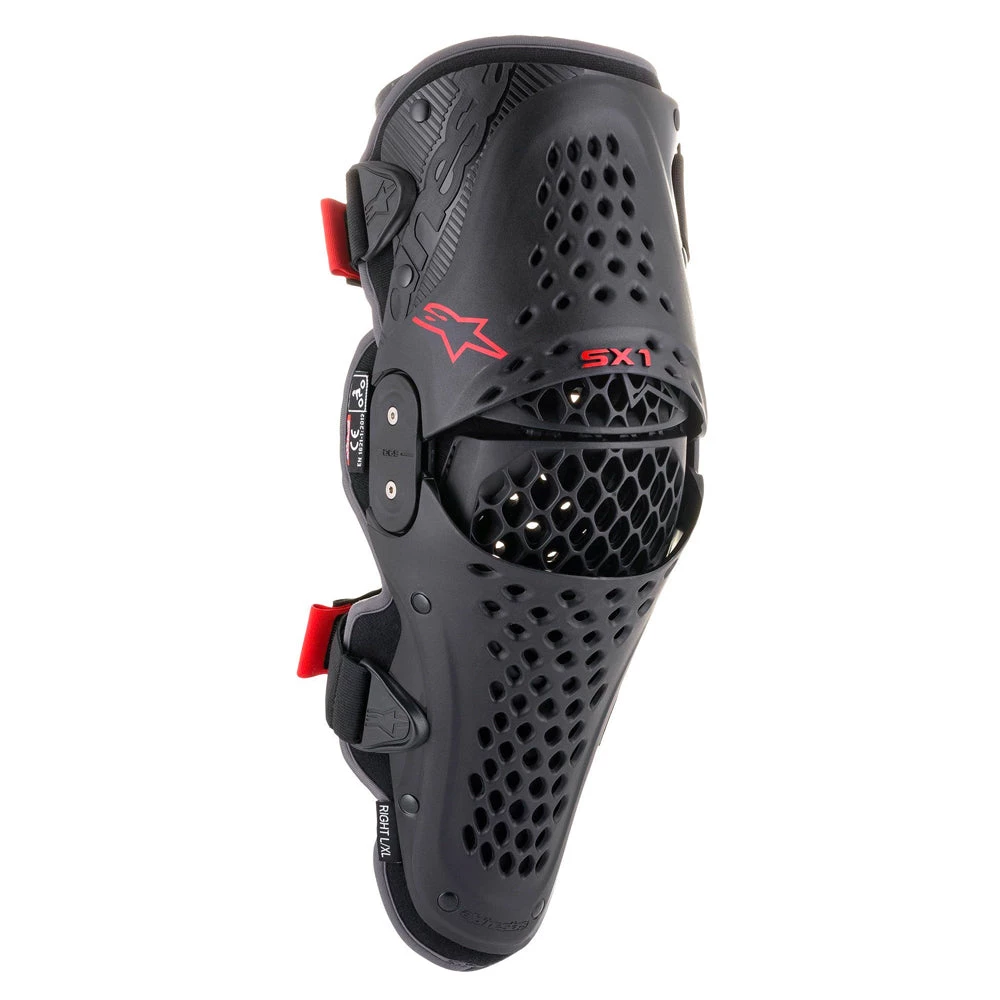 Alpinestars - SX-1 V2 Knee Guards Colour BLKRD 1 Alpinestars - SX-1 V2 Knee Guards Colour BLKRD